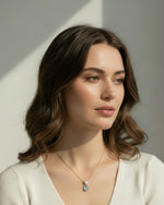 Birthstone Pear Pendant Necklace