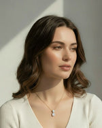 Birthstone Pear Pendant Necklace