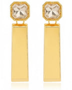 Celeste Crystal Bar Drop Earrings | Geometric Statement Earrings