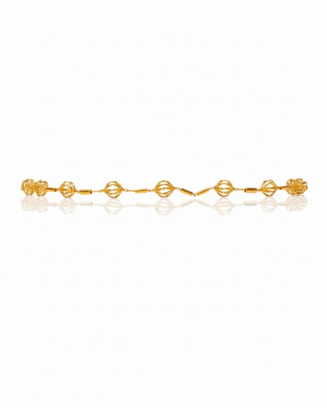 Golden Harvest Chain Necklace | 18K Gold Plated Organic Statement Necklace