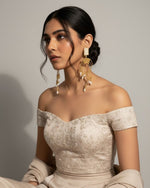 Golden Pearl Arch Earrings