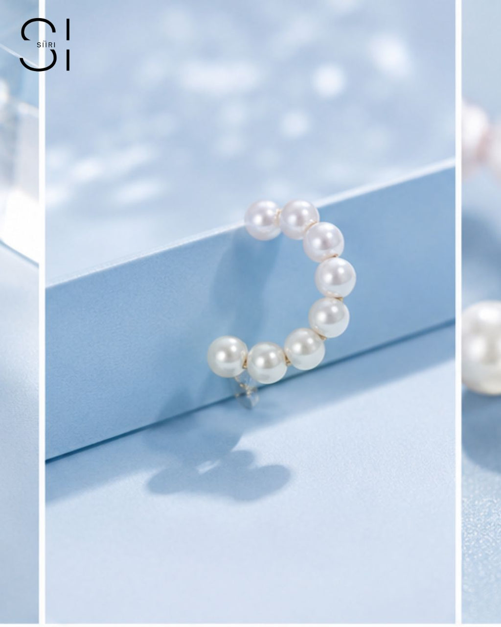 Pearl Duo Ear Cuff | Double Row Faux Pearl Non-Piercing Ear Wrap