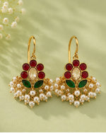 Padma Noor Kundan Pearl Ear Cuffs | Kundan & Pearl Bugadi Style Ear Cuffs | Traditional & Festive Jewellery
