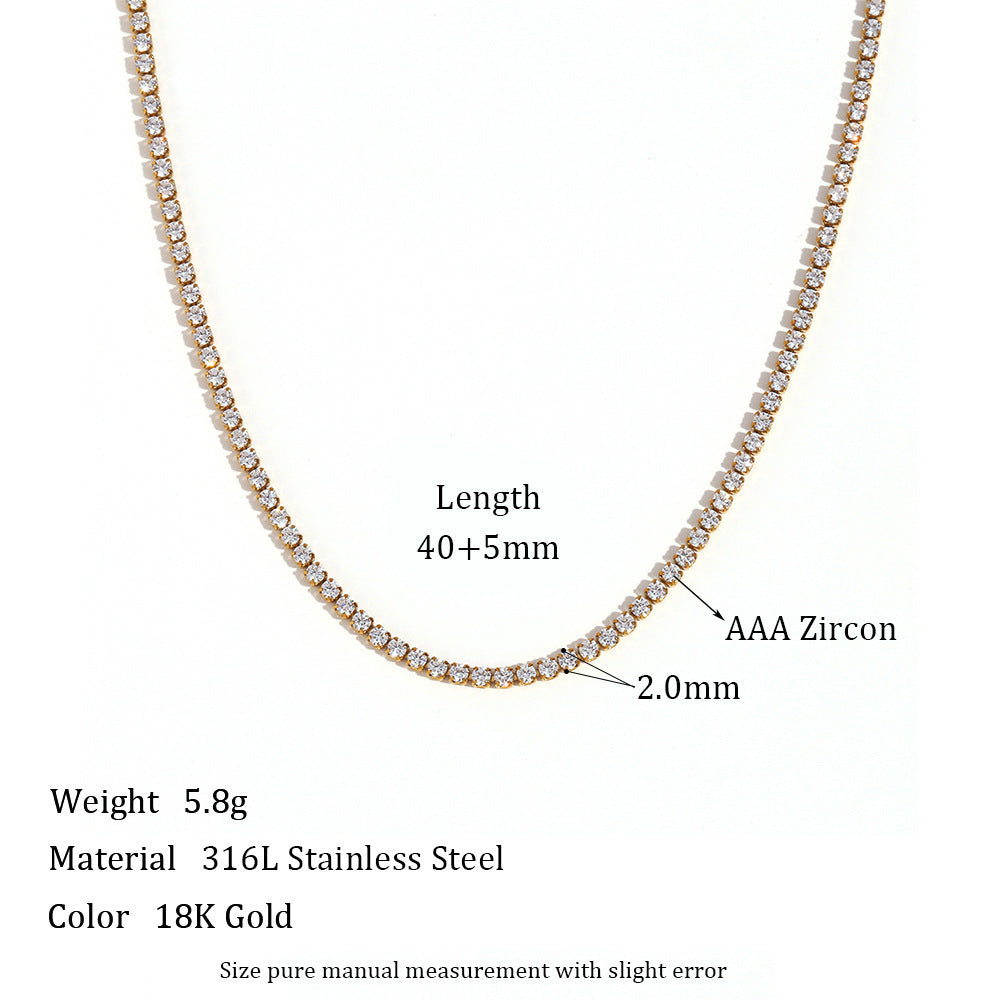 Sophia’s Tennis Necklace: Available in 4 styles