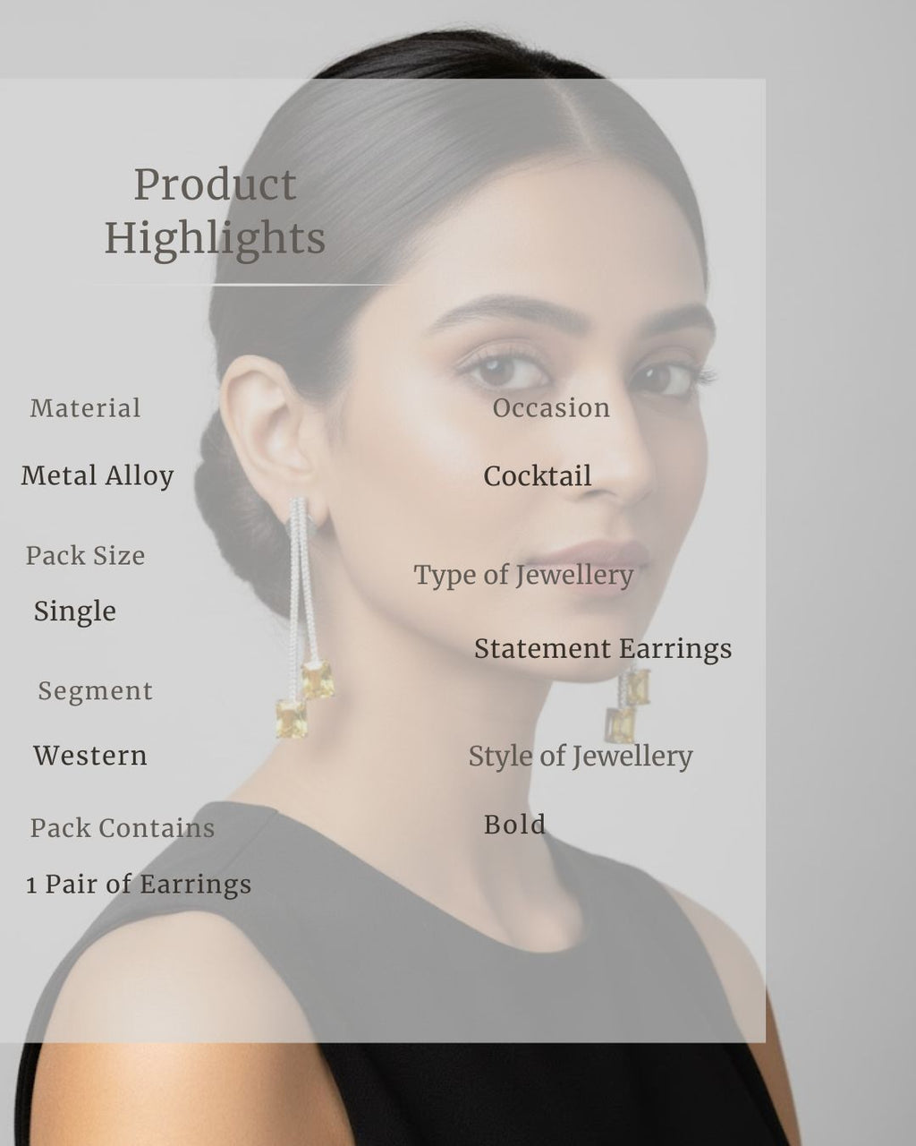 Cocktail Citrine Drop Earrings
