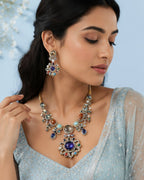 Sabhyaraa Heritage Multicoloured Stone Heavy Set | Bridal Statement Jewellery