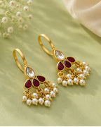 Bugadi Style Kundan & Pearl Ear Cuffs | Traditional & Festive Jewellery Cubic Zirconia Alloy Cuff Earring