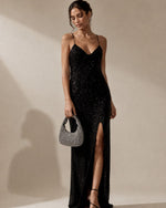 Midnight Crystal Shoulder Bag Rhinestone Mini Hobo Multipurpose Bag
