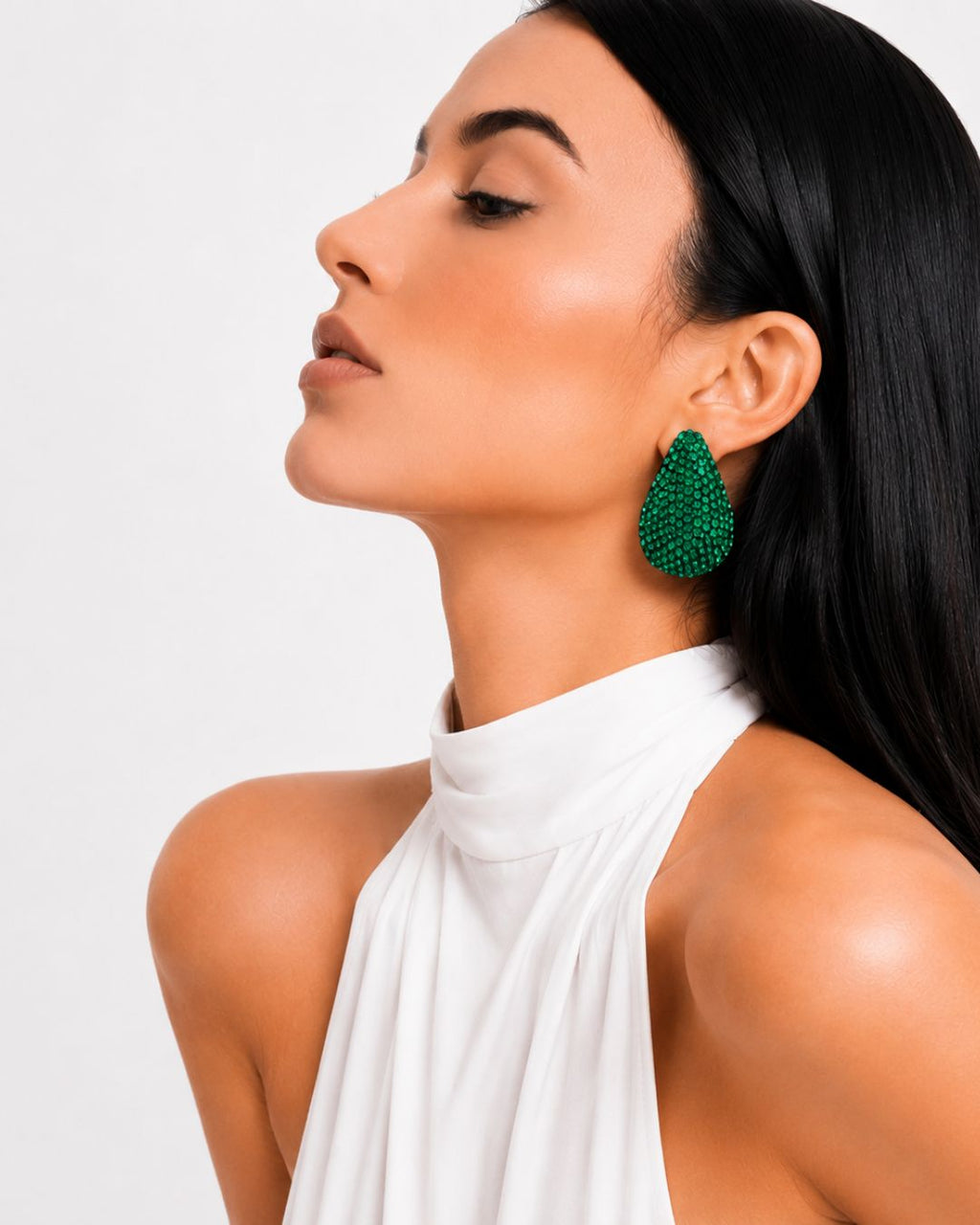 Aurora Teardrop Statement Earrings | Hand-Beaded Crystal Drop Earrings