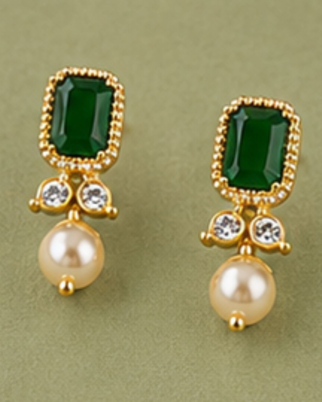 Rajwada Pearl Choker Set | CZ & Gemstone Bridal Necklace Set