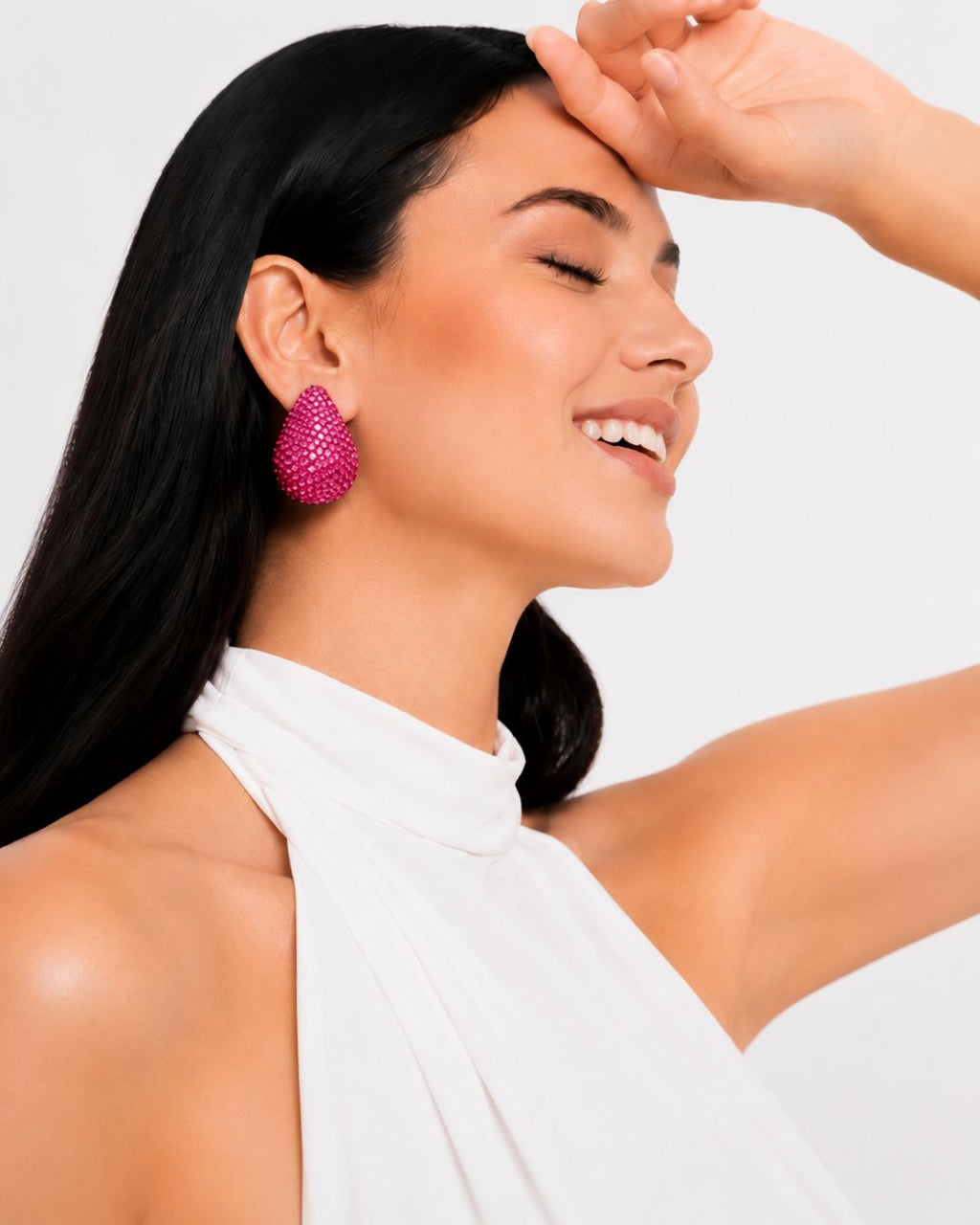 Aurora Teardrop Statement Earrings | Hand-Beaded Crystal Drop Earrings