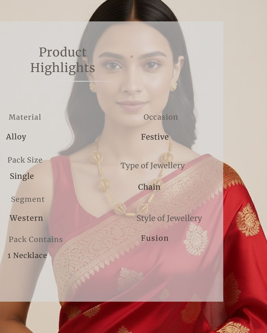 Golden Harvest Chain Necklace | 18K Gold Plated Organic Statement Necklace