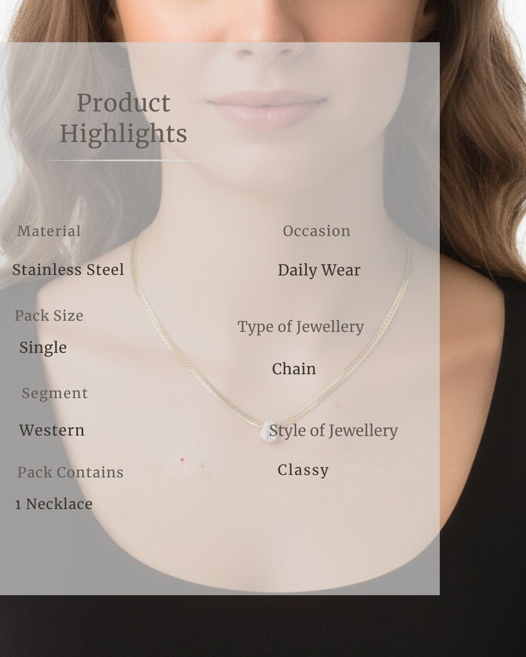 Solitaire Grace Necklace | Pear Solitaire Pendant Snake Chain | Anti-Tarnish Gold Plated