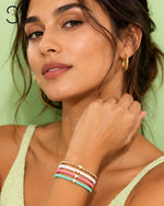 Candy Hearts Bracelet Stack | Set of 4 Colorful Stretch Bracelets for Women