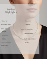Sophia’s Tennis Necklace:Gold plated 3mm stone