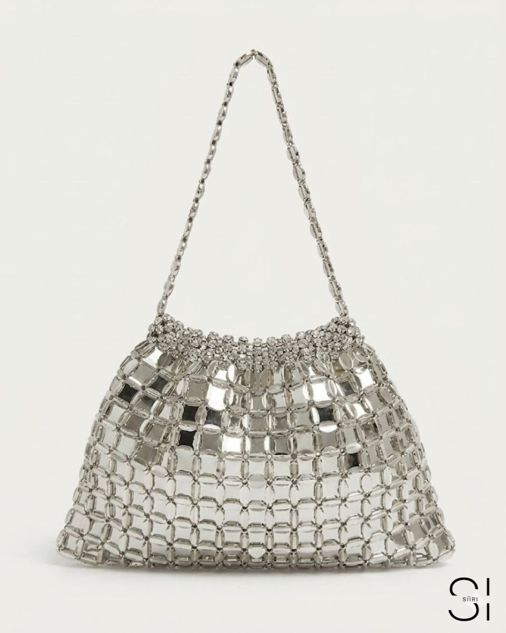 GlamBam Beaded Handbag | Gold & Silver Party Wear Statement Shoulder Bag