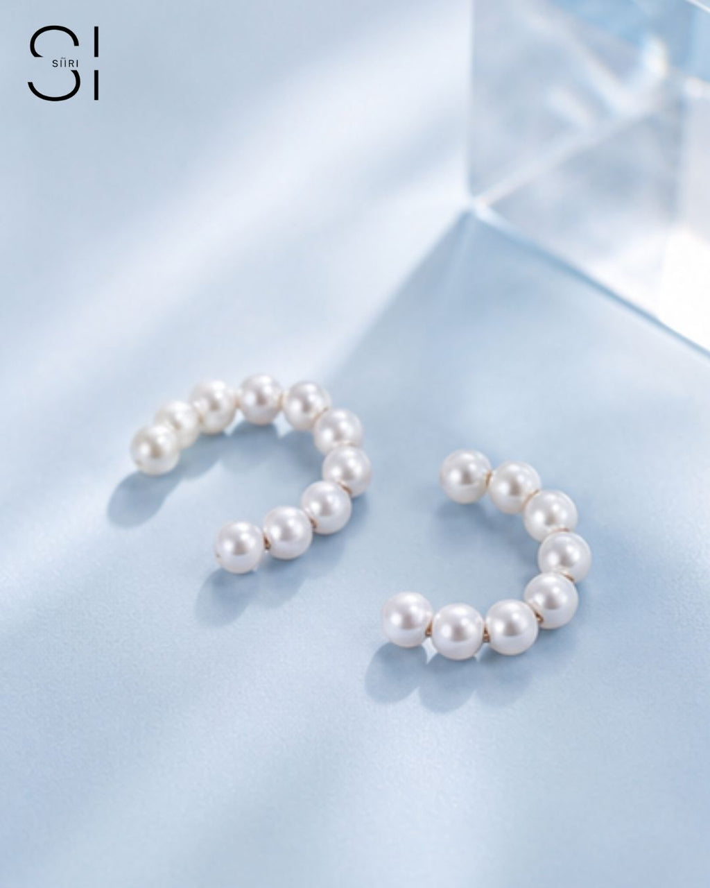 Pearl Duo Ear Cuff | Double Row Faux Pearl Non-Piercing Ear Wrap