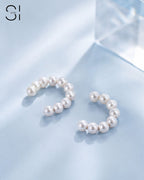 Pearl Duo Ear Cuff | Double Row Faux Pearl Non-Piercing Ear Wrap