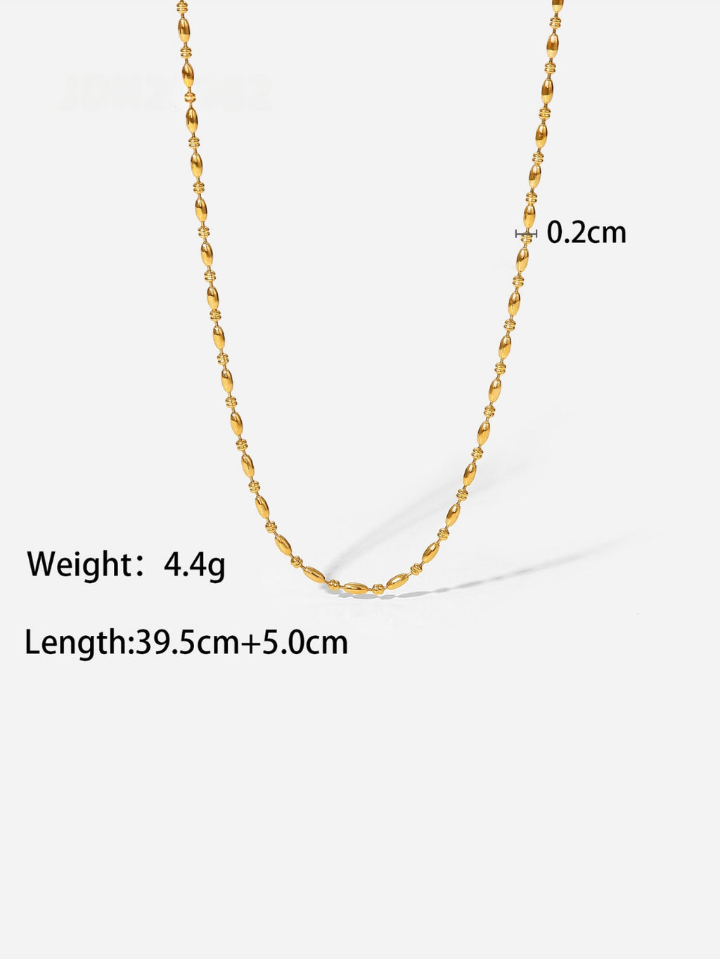 Minimal Chic Oval Bead Chain Necklace