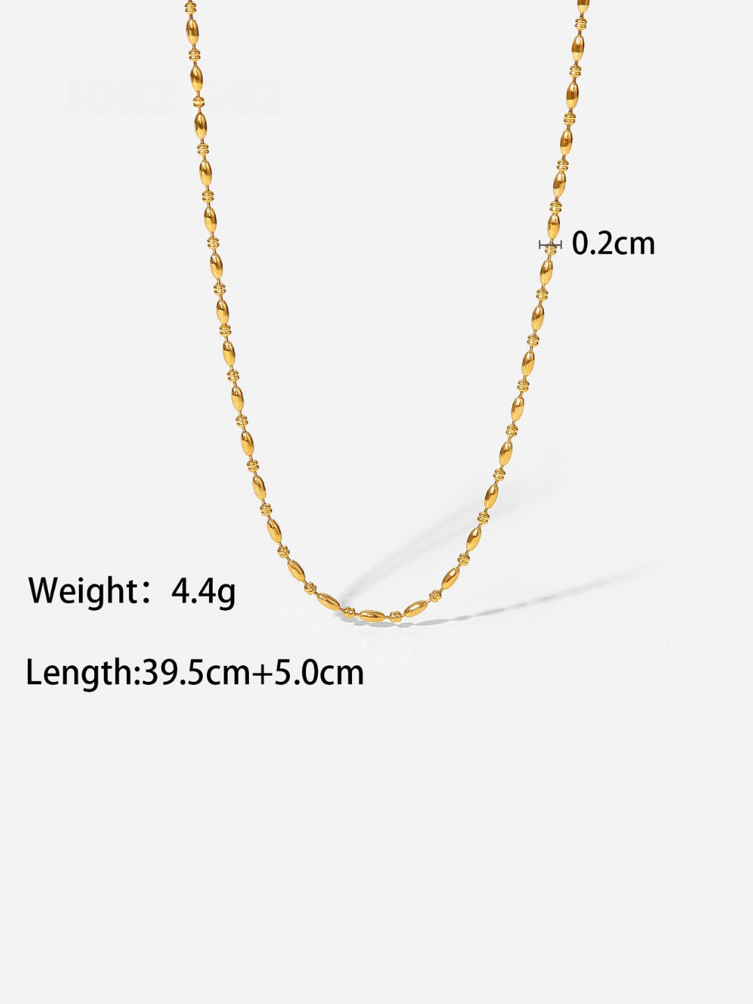 Minimal Chic Oval Bead Chain Necklace