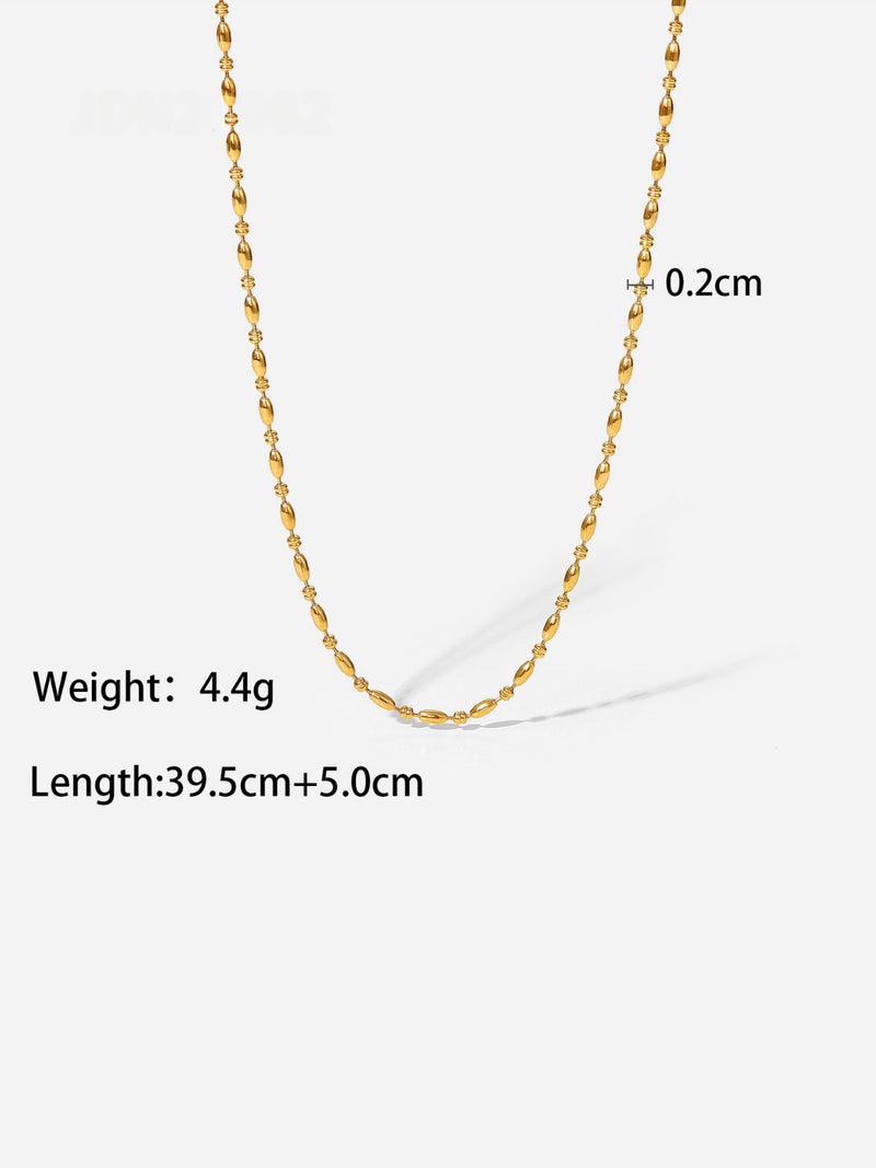 Minimal Chic Oval Bead Chain Necklace