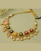 Rang Noor Heavy Multicoloured Bridal Set | 18K Gold Plated Festive & Wedding Statement Jewellery