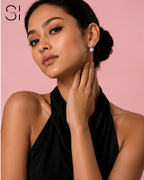Luna Pearl Ear Jacket Earrings | 18K Gold Plated Double Pearl Stud Earrings