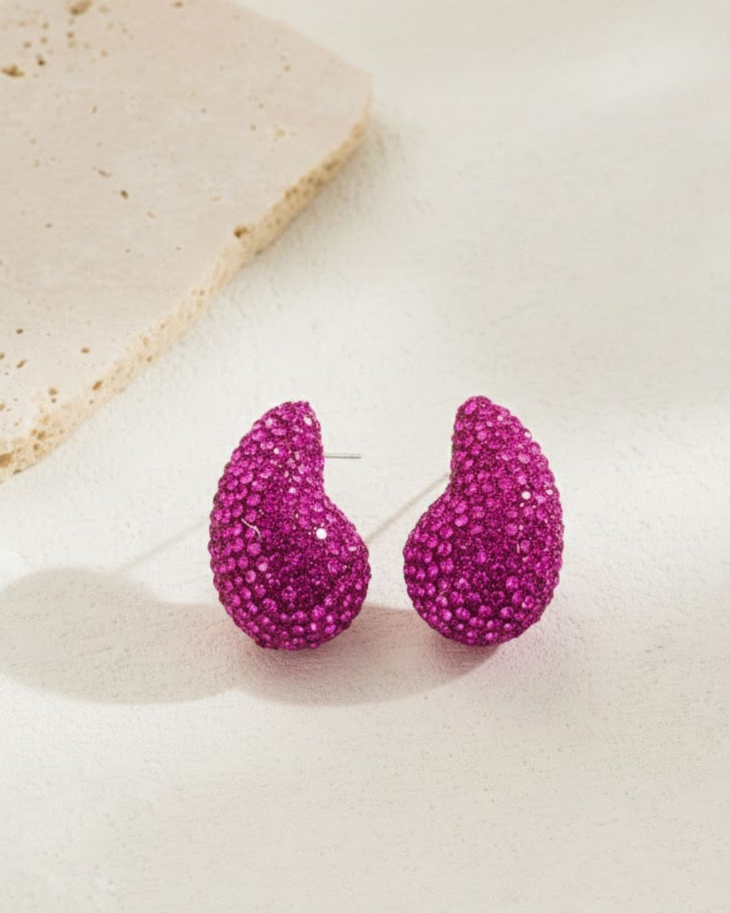 Aurora Teardrop Statement Earrings | Hand-Beaded Crystal Drop Earrings