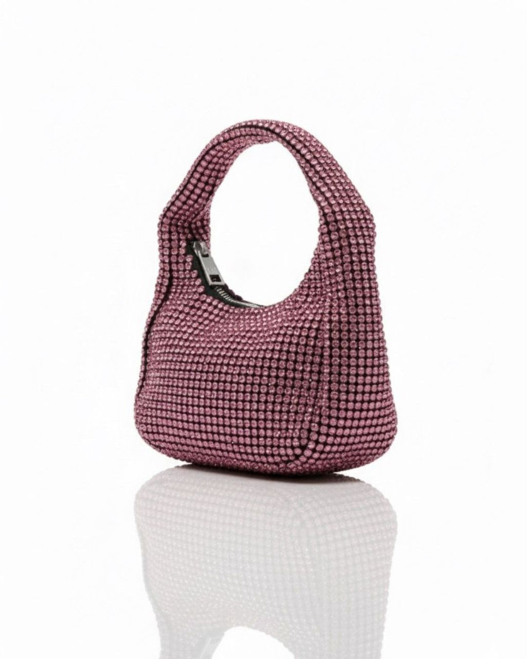 Midnight Crystal Shoulder Bag Rhinestone Mini Hobo Multipurpose Bag
