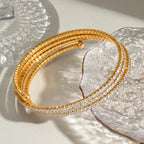 18K Gold Plated Tennis Wrap Bracelet | Anti Tarnish CZ Stone Party Wear Bracelet for Women