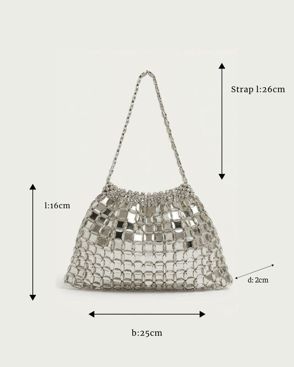 GlamBam Beaded Handbag | Gold & Silver Party Wear Statement Shoulder Bag