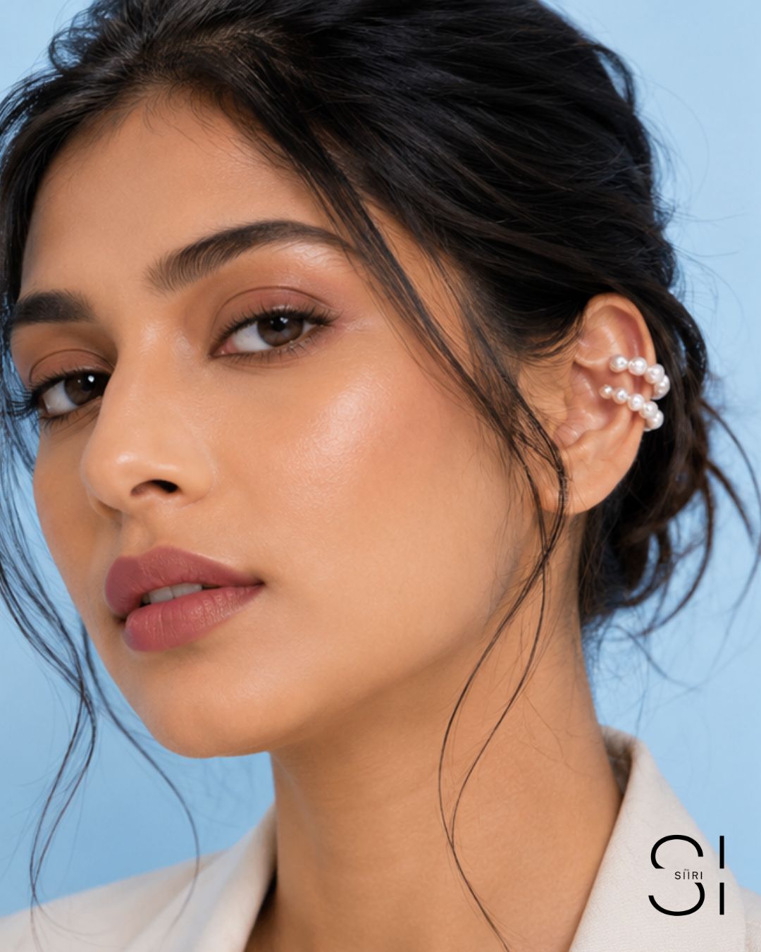 Pearl Duo Ear Cuff | Double Row Faux Pearl Non-Piercing Ear Wrap