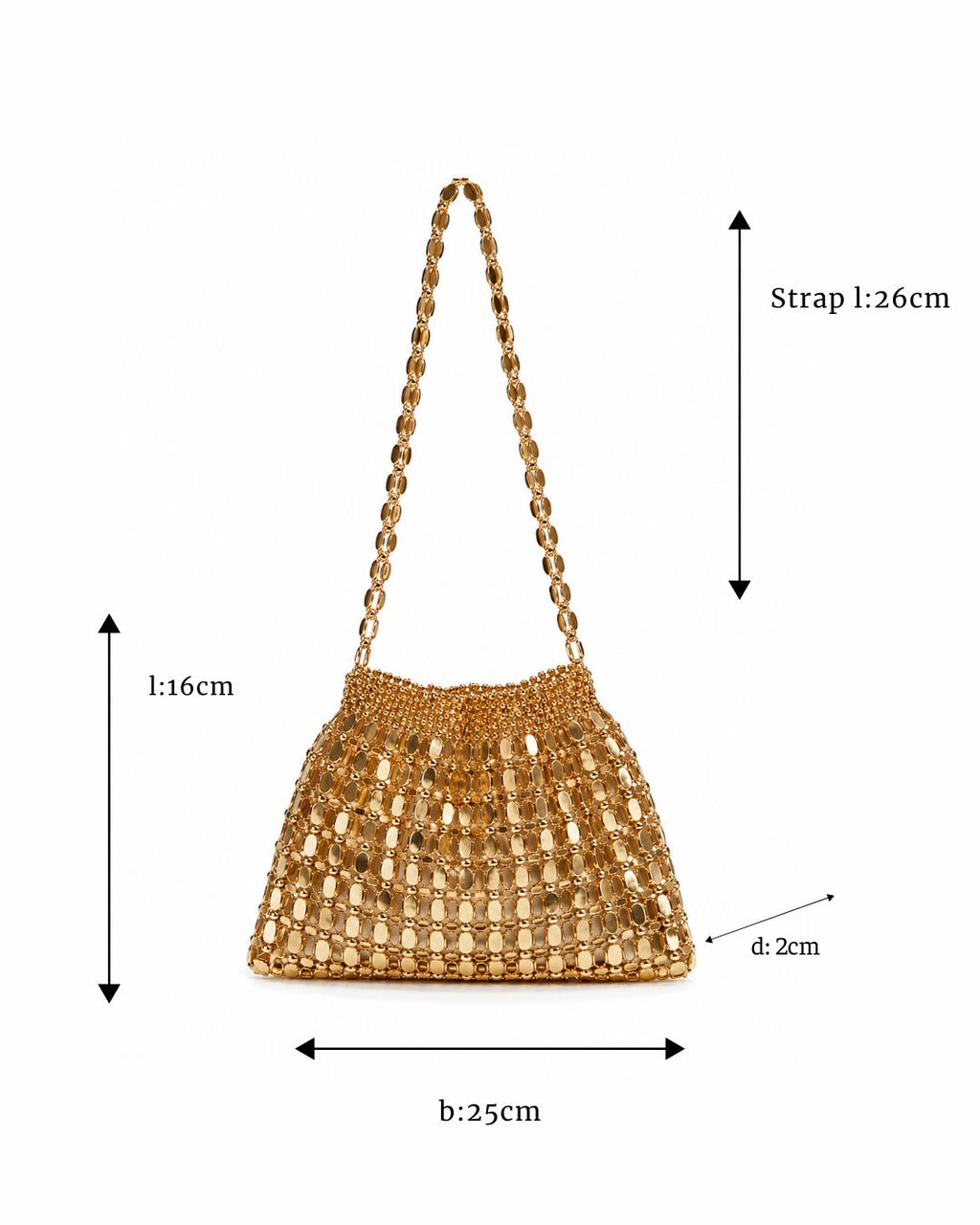GlamBam Beaded Handbag | Gold & Silver Party Wear Statement Shoulder Bag