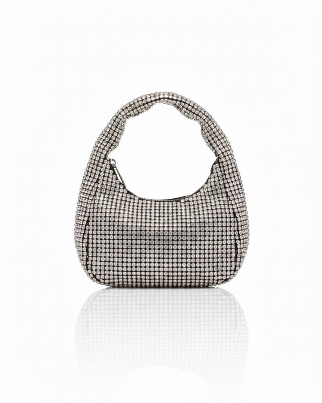Midnight Crystal Shoulder Bag Rhinestone Mini Hobo Multipurpose Bag
