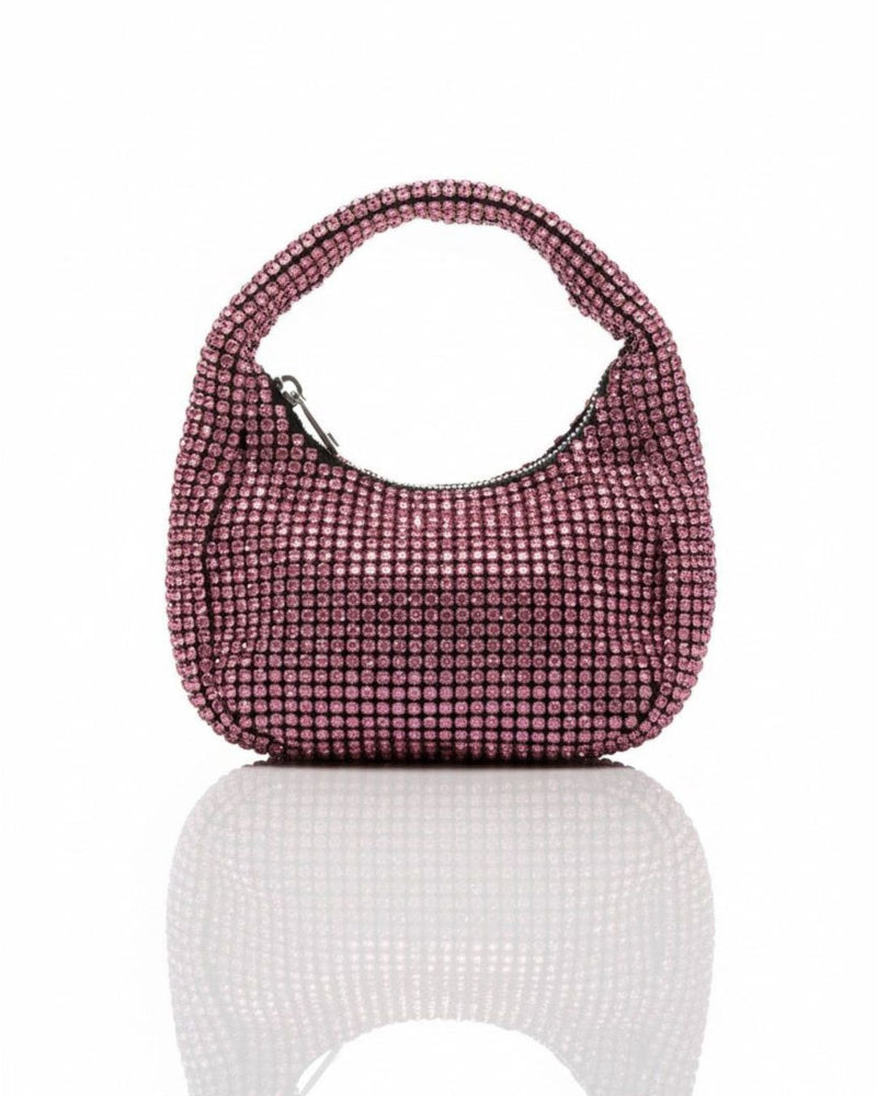 Midnight Crystal Shoulder Bag Rhinestone Mini Hobo Multipurpose Bag