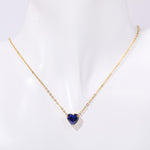 Birthstone Heart shaped Pendant Necklace
