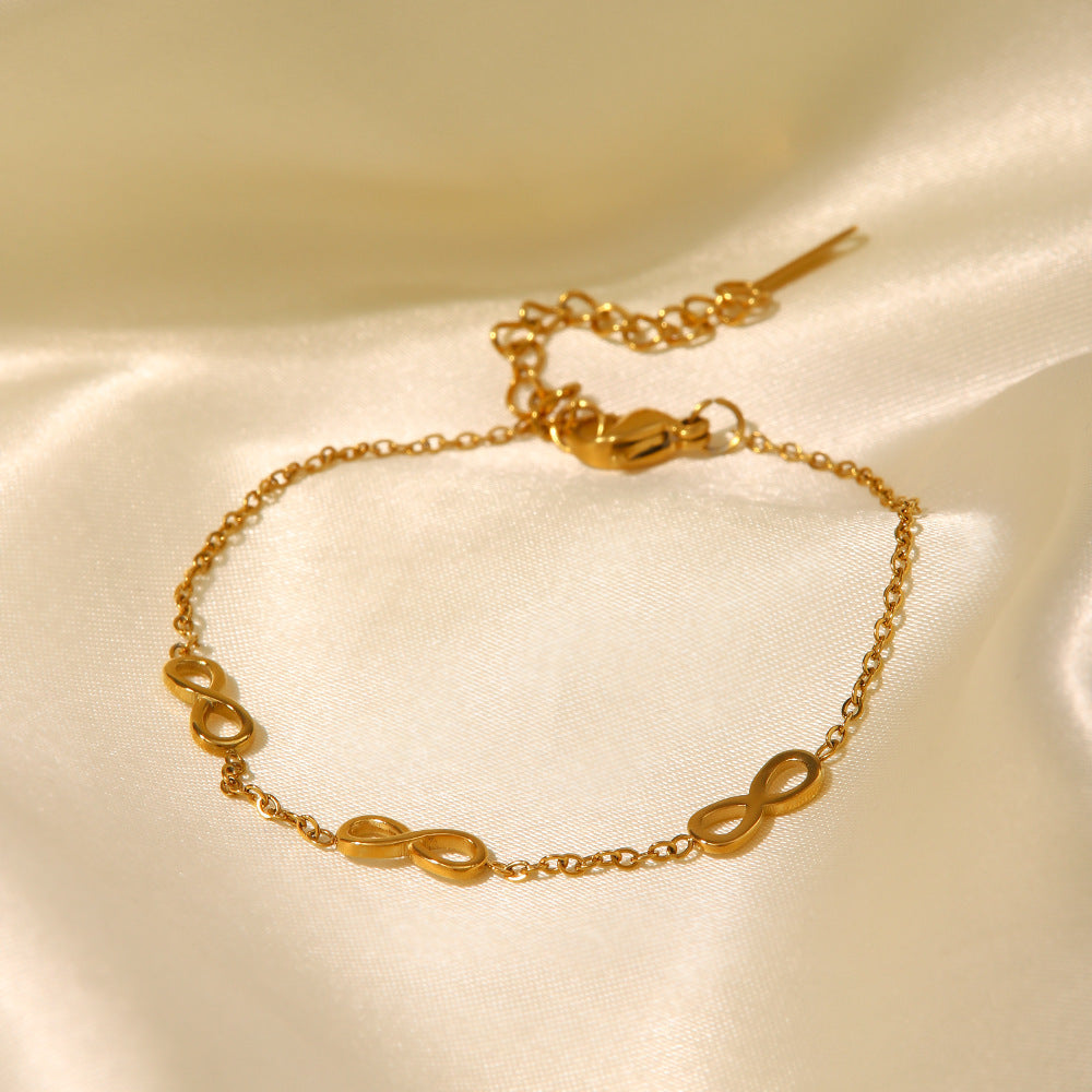 Infinite Bracelet | 18K Gold Plated Adjustable Minimal Bracelet