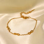Infinite Bracelet | 18K Gold Plated Adjustable Minimal Bracelet