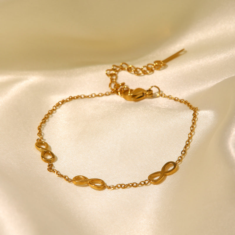 Infinite Bracelet | 18K Gold Plated Adjustable Minimal Bracelet