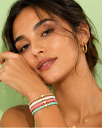 Candy Hearts Bracelet Stack | Set of 4 Colorful Stretch Bracelets for Women