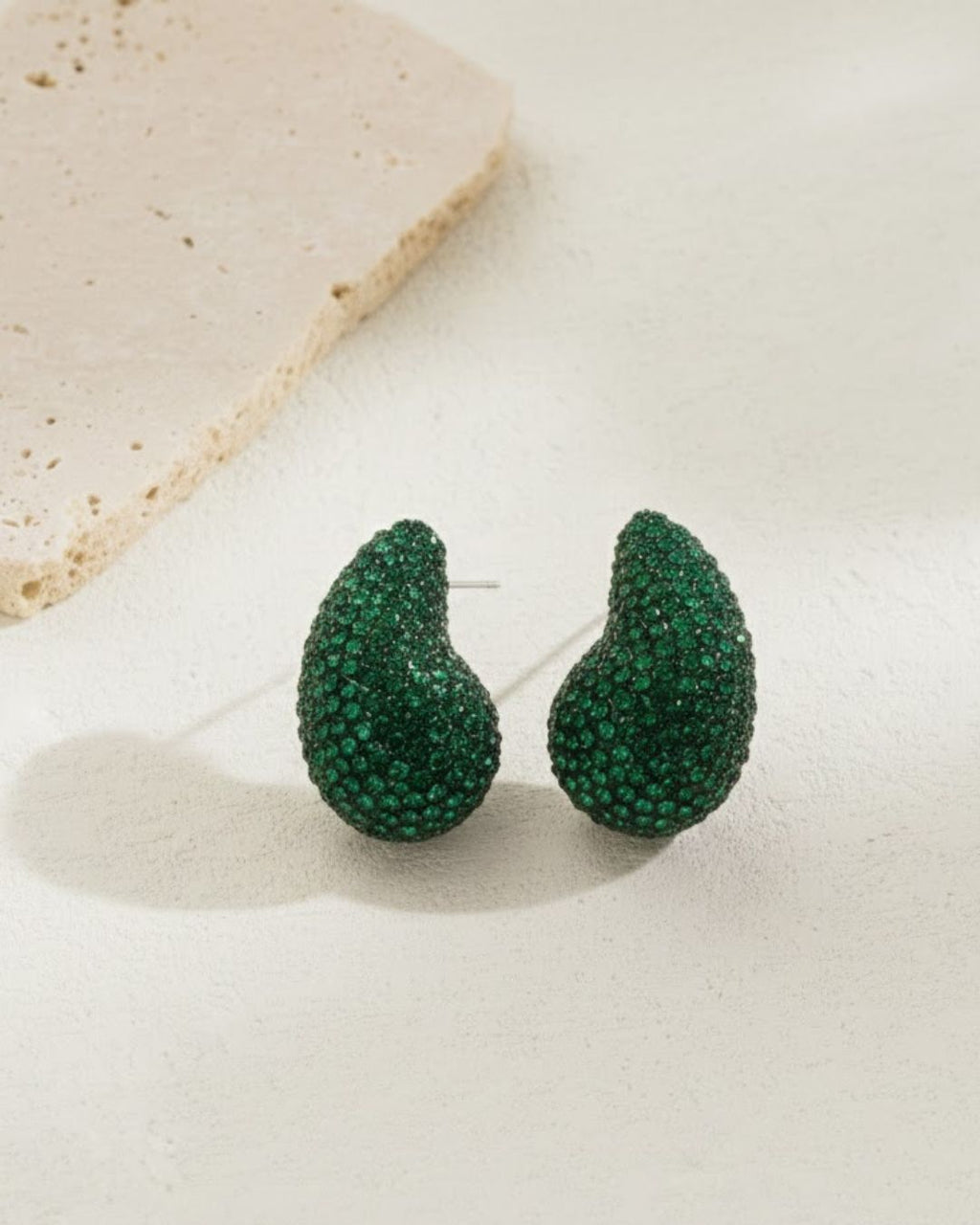 Aurora Teardrop Statement Earrings | Hand-Beaded Crystal Drop Earrings