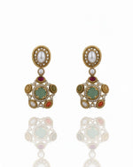 Sabhyaraa Heavy Multicoloured Bridal Designer Set | Royal Indo-Western Wedding Statement Jewellery