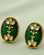 Gulnaar Pearl Pendant Necklace Set | 18K Gold Plated Pearl & Enamel Festive Jewellery