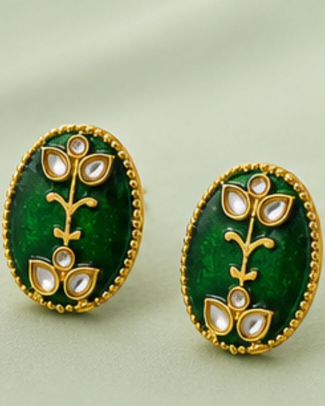 Gulnaar Pearl Pendant Necklace Set | 18K Gold Plated Pearl & Enamel Festive Jewellery
