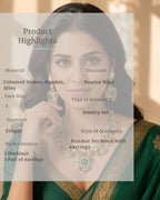 Sabhyaraa Heavy Multicoloured Bridal Designer Set | Royal Indo-Western Wedding Statement Jewellery