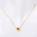 Birthstone Heart shaped Pendant Necklace