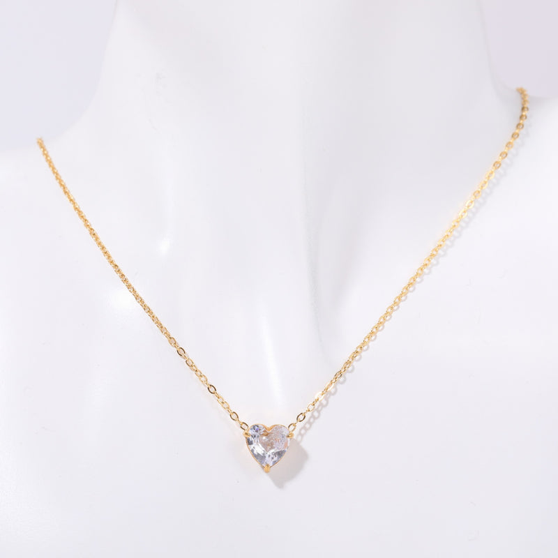 Birthstone Heart shaped Pendant Necklace
