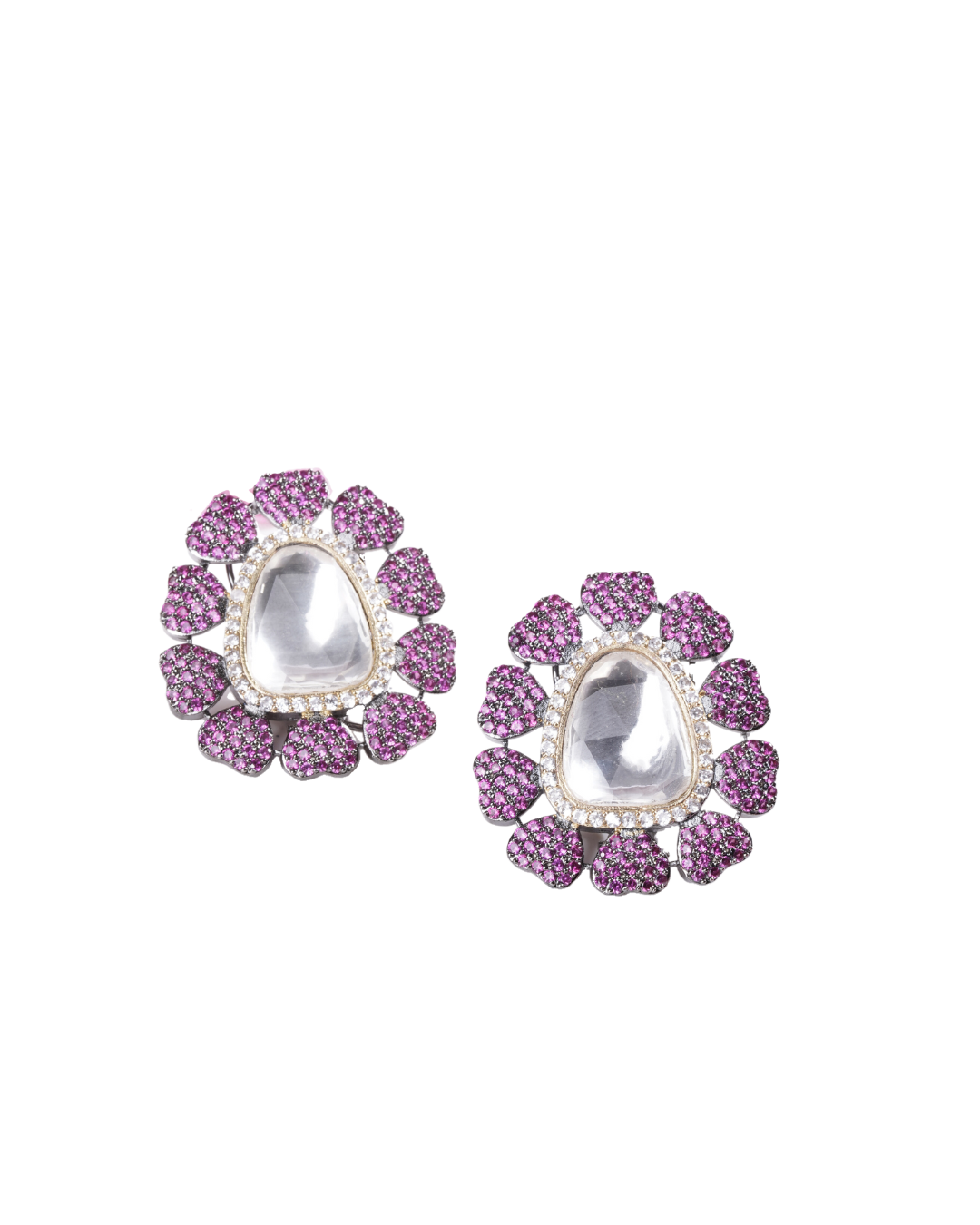 Floral Polki Studs