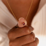 Birthstone Heart shaped Pendant Necklace