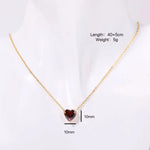 Birthstone Heart shaped Pendant Necklace